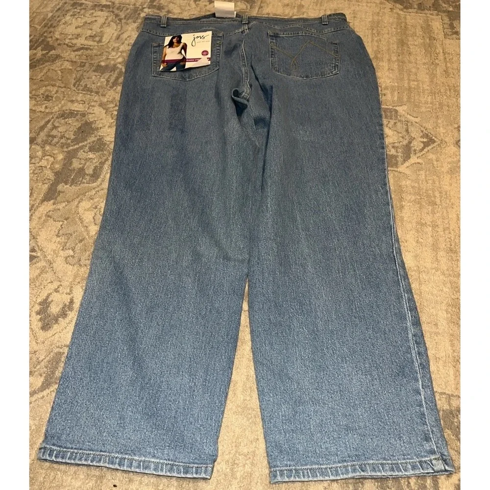 New Just My Size Jeans Womens Plus 22W Short High Rise Straight Stretch Denim